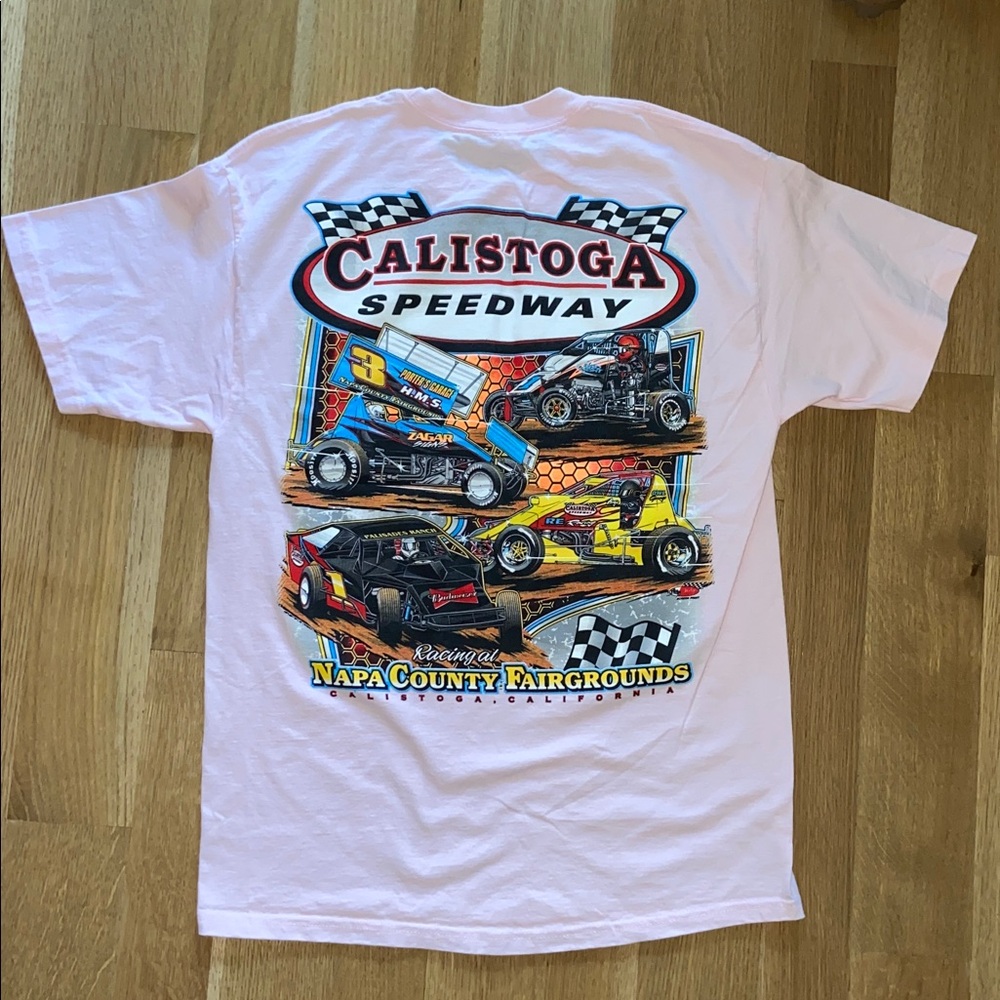 Calistoga Speedway Napa County Fairgrounds Race Track Car Racing Tee T-Shirt